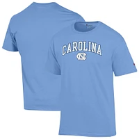 T-shirt bleu Carolina Champion pour homme avec logo Arch Over des Tar Heels de Caroline du Nord