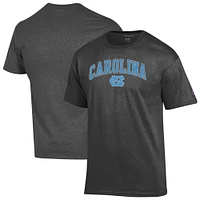 Men's Champion  Charcoal North Carolina Tar Heels Arch Over Logo T-Shirt