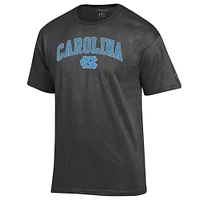 Men's Champion  Charcoal North Carolina Tar Heels Arch Over Logo T-Shirt