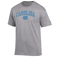 Men's Champion  Heather Gray North Carolina Tar Heels Arch Over Logo T-Shirt