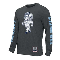Men's Mitchell & Ness  Charcoal North Carolina Tar Heels Team Pride Long Sleeve T-Shirt