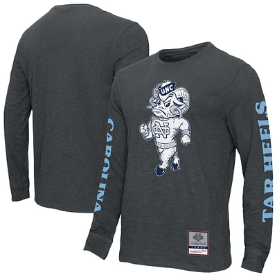 Men's Mitchell & Ness  Charcoal North Carolina Tar Heels Team Pride Long Sleeve T-Shirt