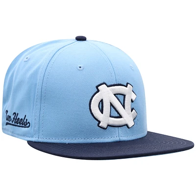 Casquette Snapback Core bleu clair/bleu marine Top of the World pour homme des Tar Heels de Caroline du Nord
