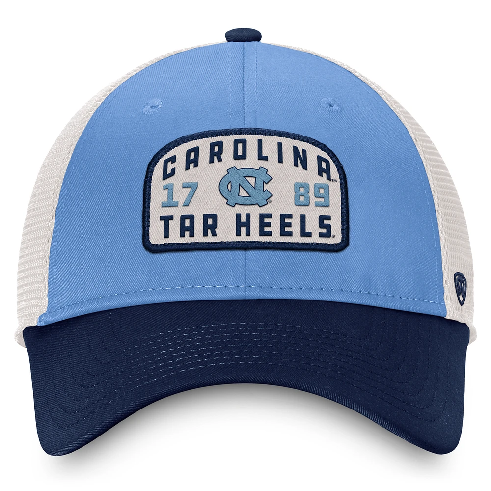 Casquette ajustable bleu clair North Carolina Tar Heels Inherit pour homme Top of the World