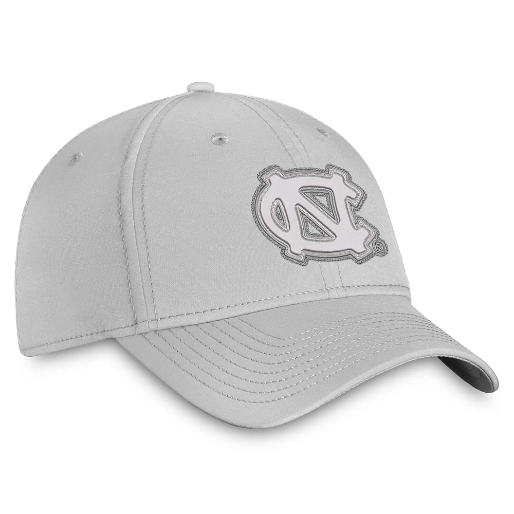 Casquette McCoy Flex grise pour homme Top of the World des Tar Heels de Caroline du Nord