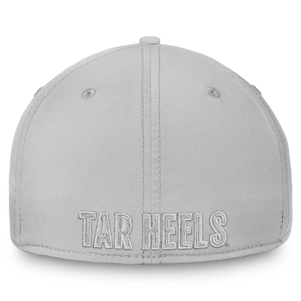 Casquette McCoy Flex grise pour homme Top of the World des Tar Heels de Caroline du Nord