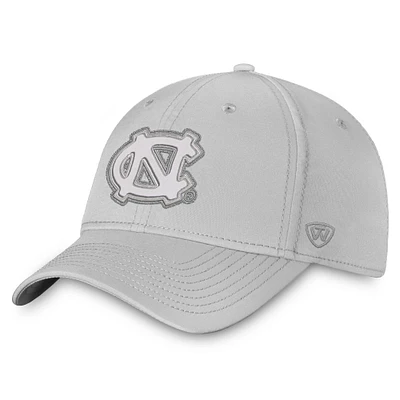 Casquette McCoy Flex grise pour homme Top of the World des Tar Heels de Caroline du Nord