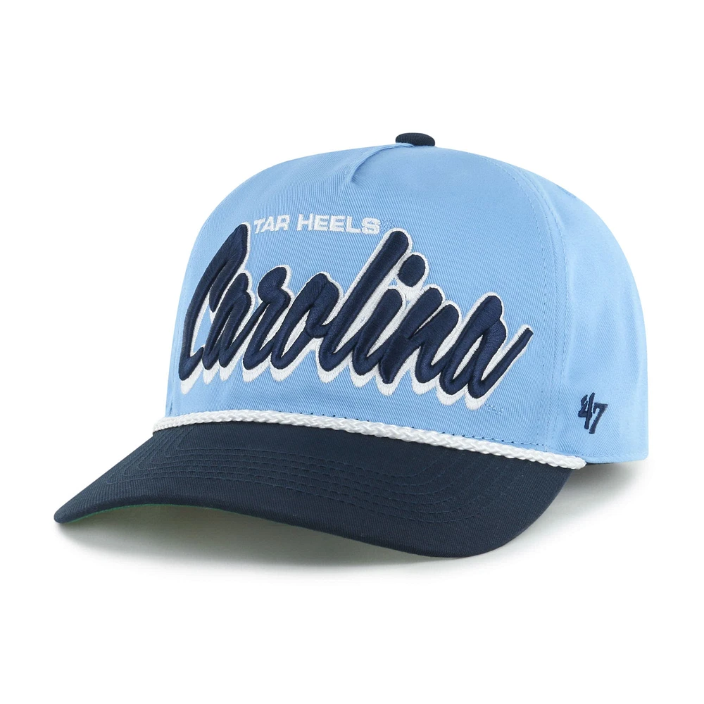 Men's '47 Carolina Blue North Carolina Tar Heels Dropshadow Rope Hitch Adjustable Hat