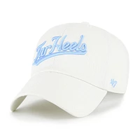 Men's '47 Cream North Carolina Tar Heels Clean Up Adjustable Hat