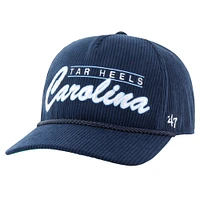 Men's '47 Navy North Carolina Tar Heels Gridiron Double Header Hitch Adjustable Hat