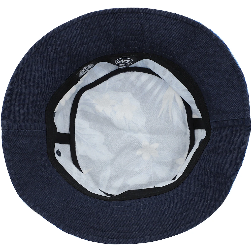 Men's '47 Navy North Carolina Tar Heels Tropicalia Bucket Hat