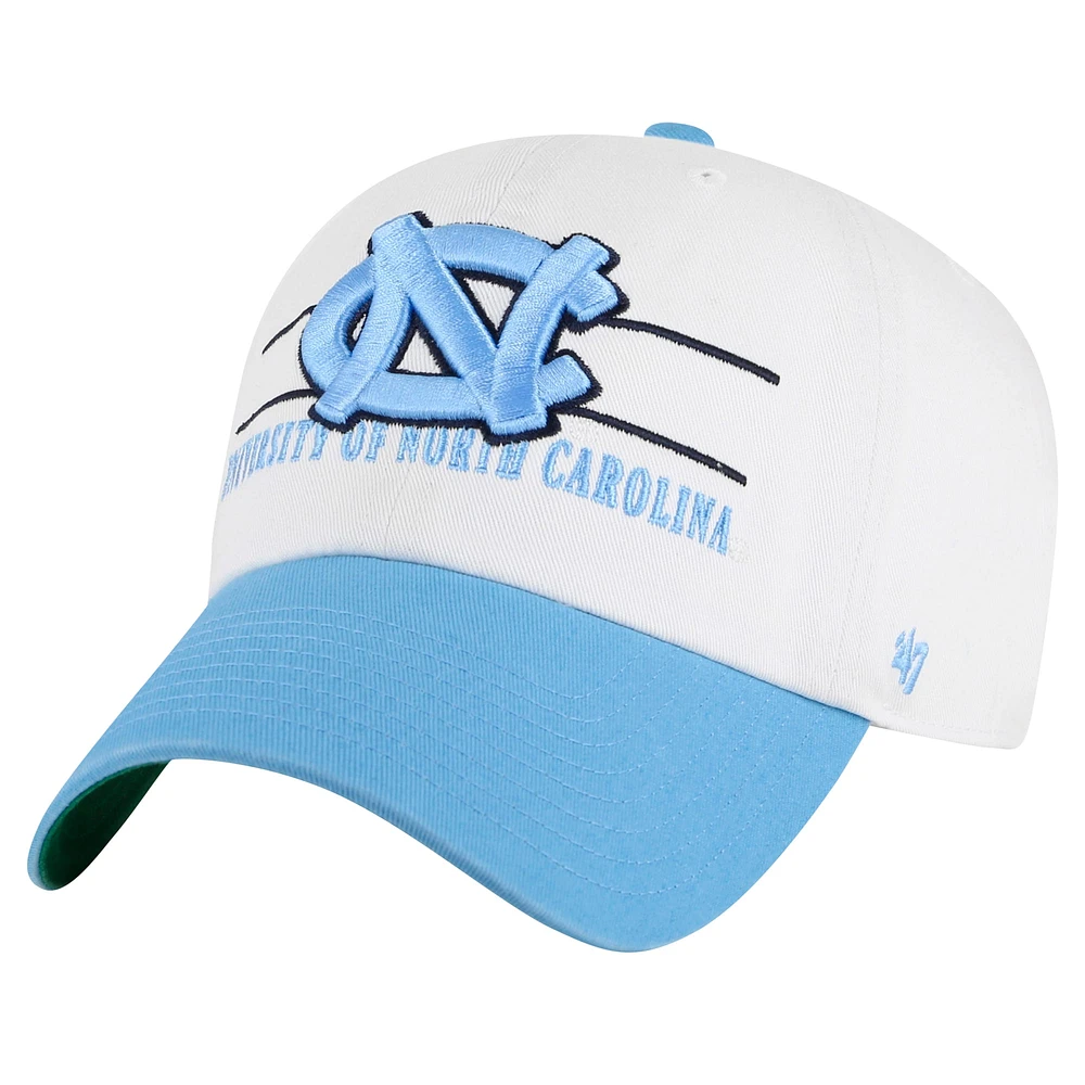 Men's '47 White North Carolina Tar Heels Gridiron Clean Up Adjustable Hat