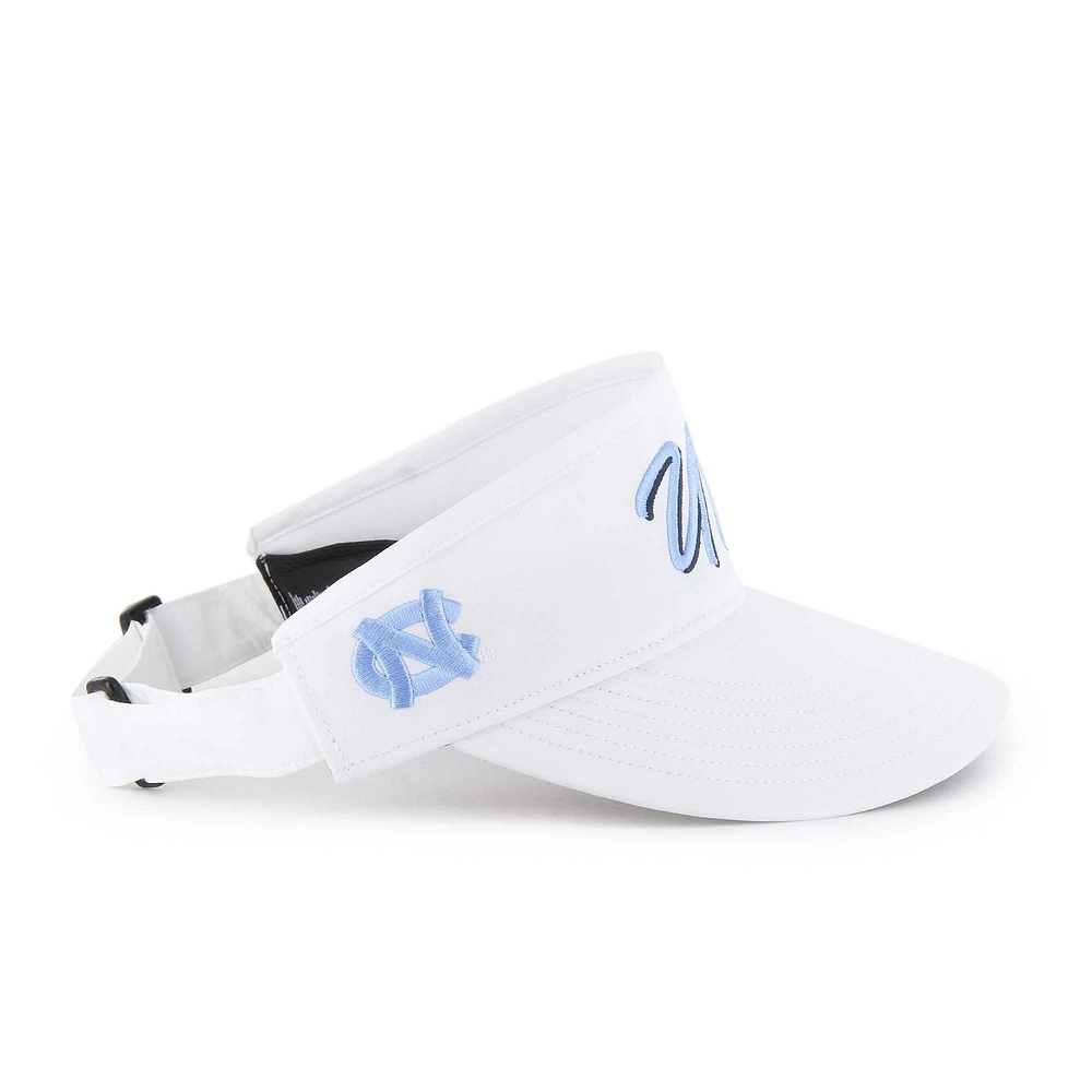 Men's '47 White North Carolina Tar Heels Melbourne brrr° Adjustable Visor