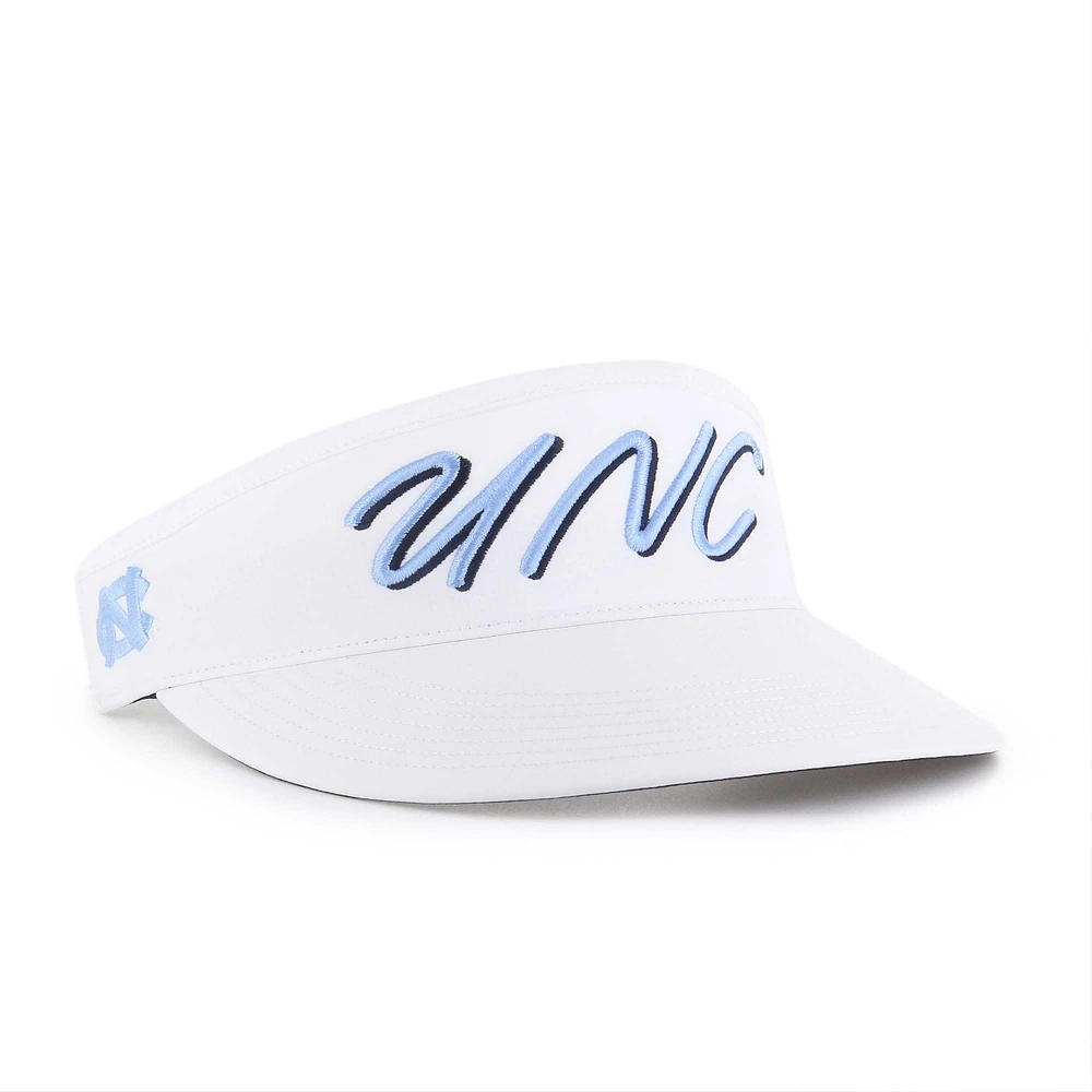 Men's '47 White North Carolina Tar Heels Melbourne brrr° Adjustable Visor