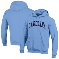 Sweat à capuche en polaire Basic Arch Champion Carolina Blue pour homme des Tar Heels de Caroline du Nord