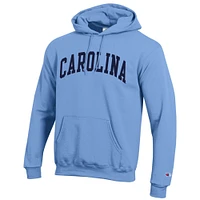 Sweat à capuche en polaire Basic Arch Champion Carolina Blue pour homme des Tar Heels de Caroline du Nord
