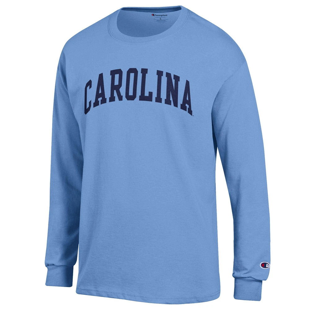 Men's Champion  Carolina Blue North Tar Heels Basic Arch T-Shirt