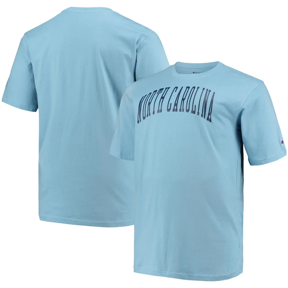 Champion pour hommes Carolina Blue North Tar Heels T-shirt Tailles Big & Tall Arch Team Logo