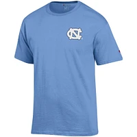 Men's Champion Carolina Blue North Tar Heels Stack 2-Hit T-Shirt