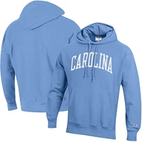 Champion Carolina Blue North Tar Heels Team Arch Reverse Weave Pull à capuche pour homme