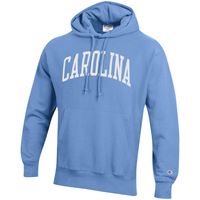 Men's Champion Carolina Blue North Tar Heels Team Arch Reverse Weave Pullover Hoodie