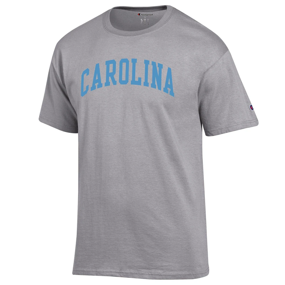 Men's Champion  Heather Gray North Carolina Tar Heels Basic Arch T-Shirt