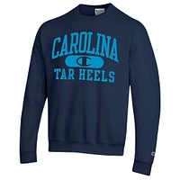 Sweat-shirt Champion Navy North Carolina Tar Heels Arch Pill pour homme