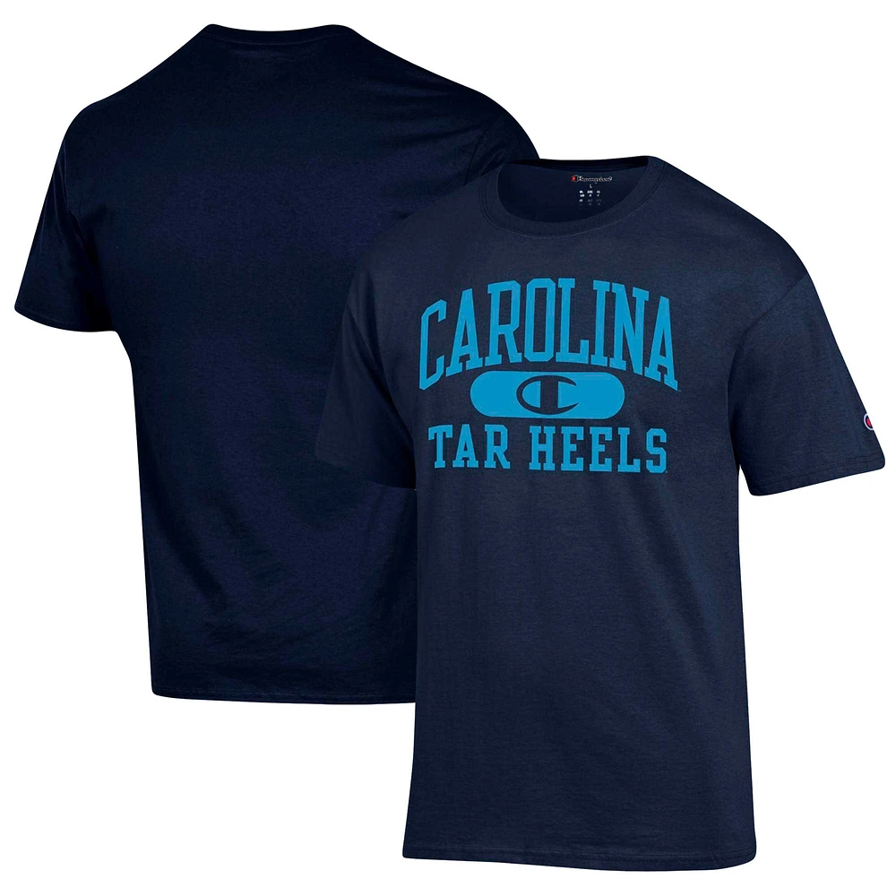 Men's Champion Navy North Carolina Tar Heels Arch Pill T-Shirt