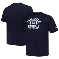 T-shirt pour casque de football Champion Caroline du Nord Tar Heels Big & Tall hommes, bleu marine