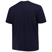 T-shirt pour casque de football Champion Caroline du Nord Tar Heels Big & Tall hommes, bleu marine