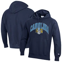 Men's Champion Navy North Carolina Tar Heels Vault Late Night Reverse Weave Pullover Hoodie