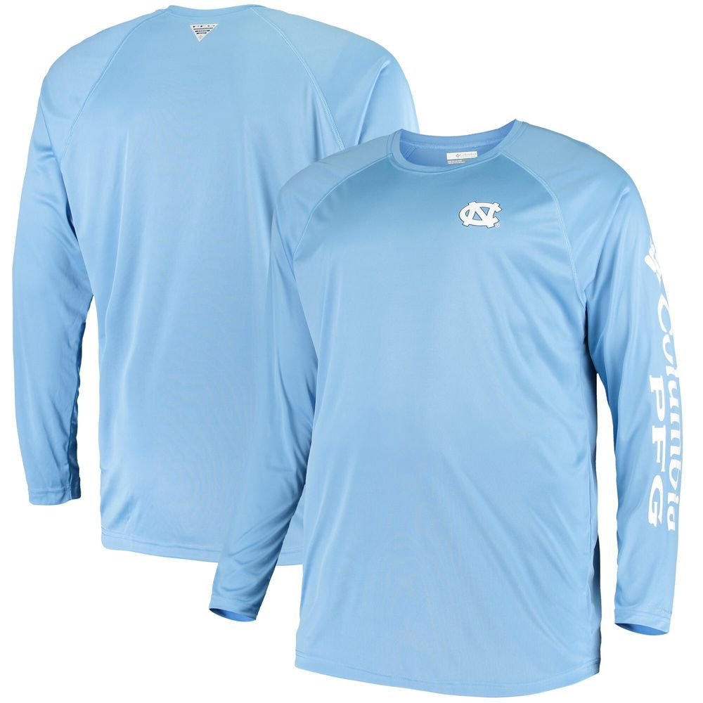 Men's Columbia Carolina Blue North Tar Heels Big & Tall Terminal Tackle Long Sleeve Omni-Shade T-Shirt