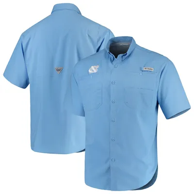North Carolina Tar Heels Columbia PFG Tamiami Shirt - Blue