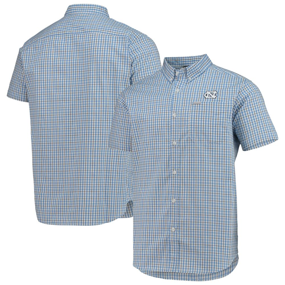 Men's Columbia Carolina Blue North Tar Heels Rapid Rivers Logo Button-Down Shirt