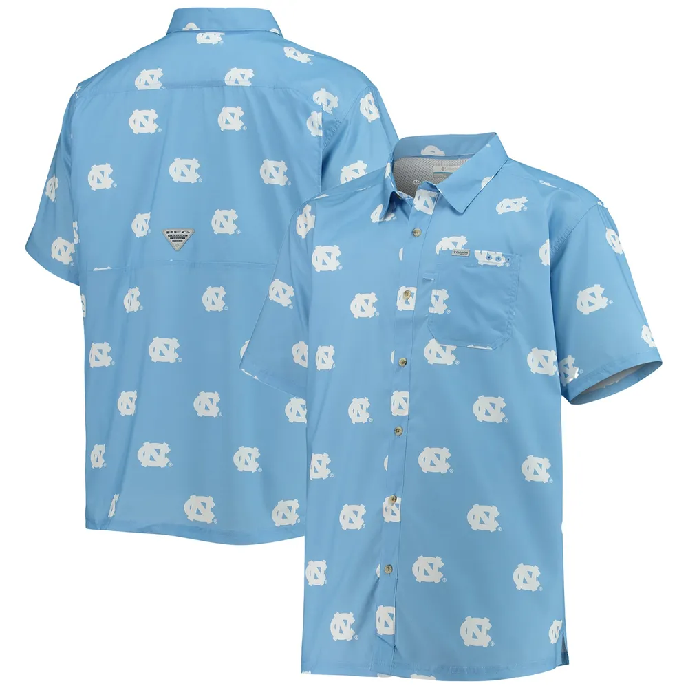 Lids North Carolina Tar Heels Columbia Super Slack Tide Team Omni-Shade  Button-Up Shirt