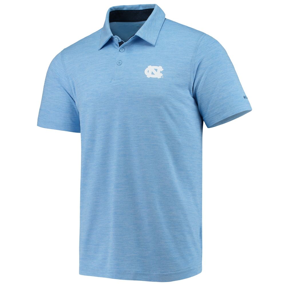 Men's Columbia Carolina Blue North Tar Heels Tech Trail Omni-Shade Polo