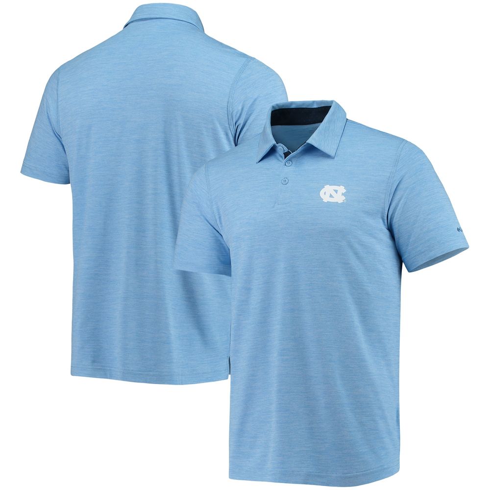 Men's Columbia Carolina Blue North Tar Heels Tech Trail Omni-Shade Polo