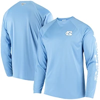 Men's Columbia Carolina Blue North Tar Heels Terminal Tackle Omni-Shade Raglan Long Sleeve T-Shirt