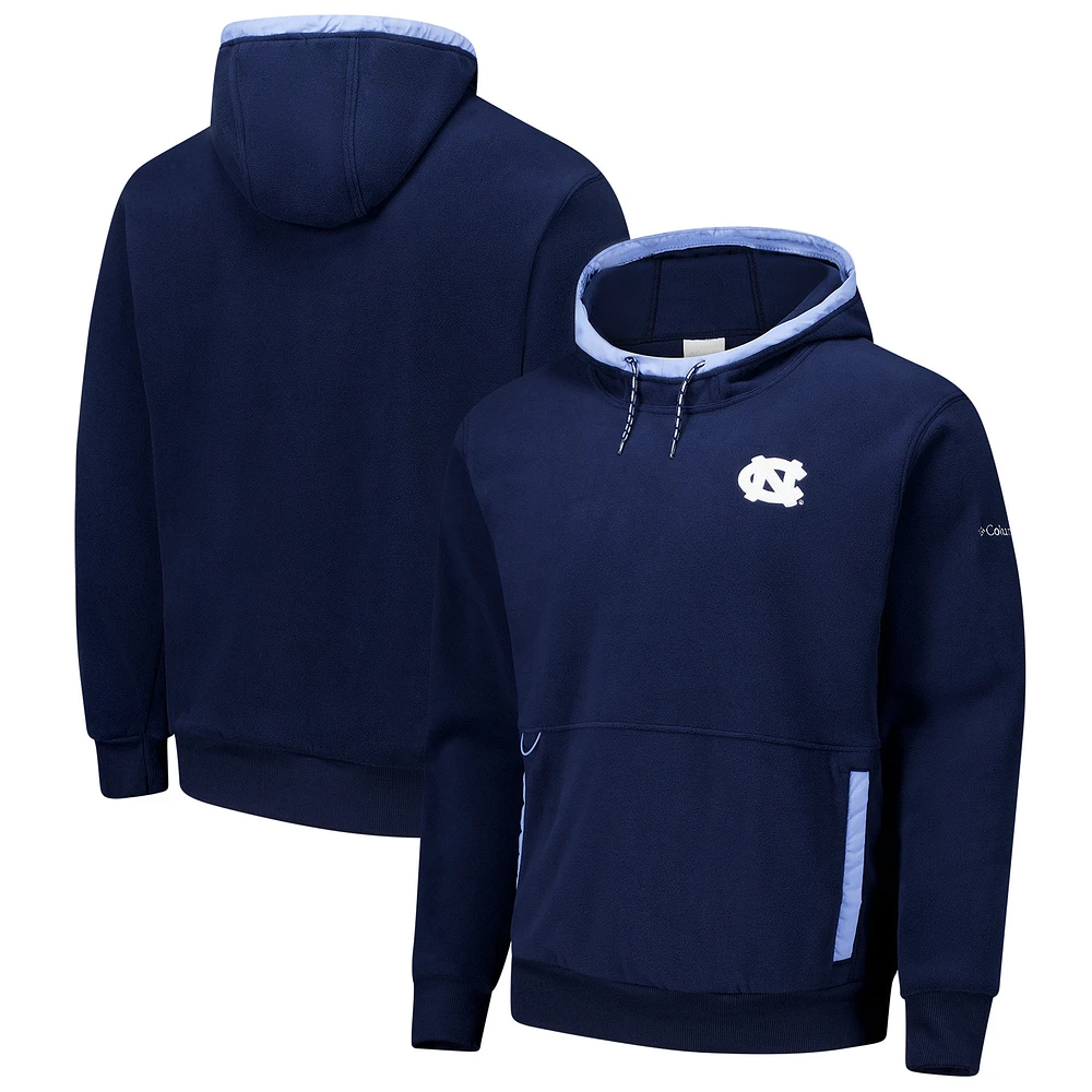 Columbia Navy North Carolina Tar Heels Flanker Fleece Pull à capuche pour hommes