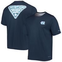 Men's Columbia Navy North Carolina Tar Heels Terminal Tackle Omni-Shade T-Shirt