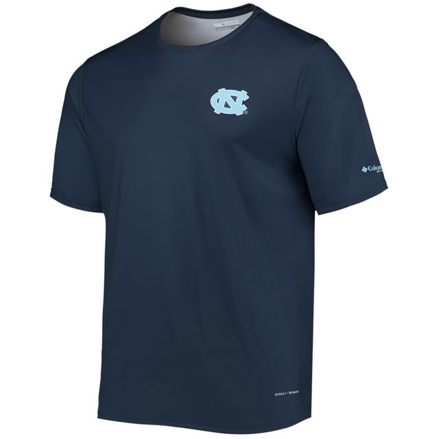 T-shirt omni-shade Terminal Tackle pour homme Columbia Navy North Carolina Tar Heels