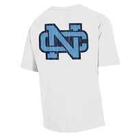 Men's Comfort Wash White North Carolina Tar Heels Vintage Logo T-Shirt