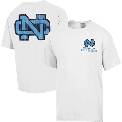 Men's Comfort Wash White North Carolina Tar Heels Vintage Logo T-Shirt