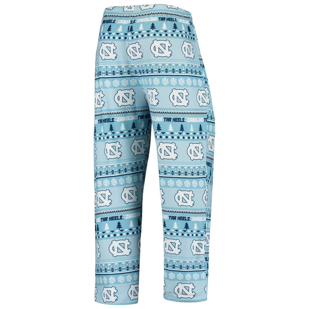 Men's Concepts Sport Carolina Blue North Tar Heels Ugly Sweater Knit Long Sleeve Top and Pant Set