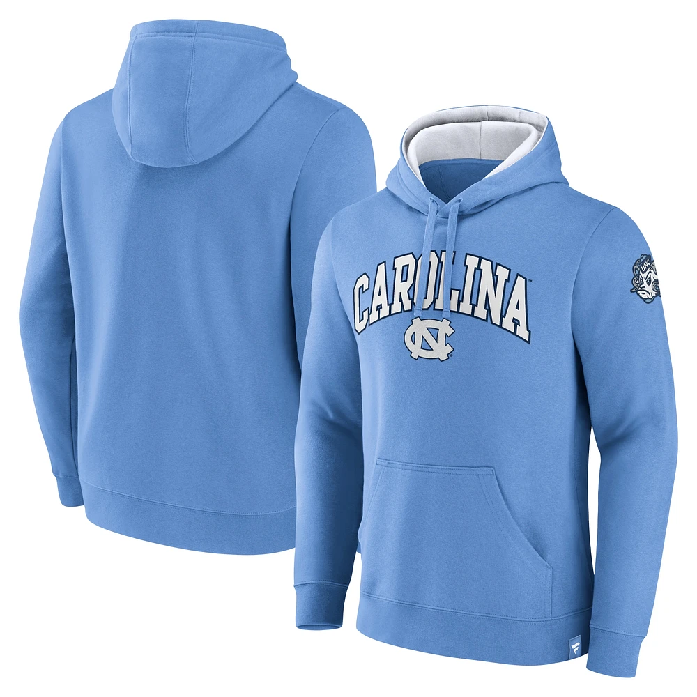 Sweat à capuche avec logo et arche pour homme Fanatics Carolina Blue North Tar Heels