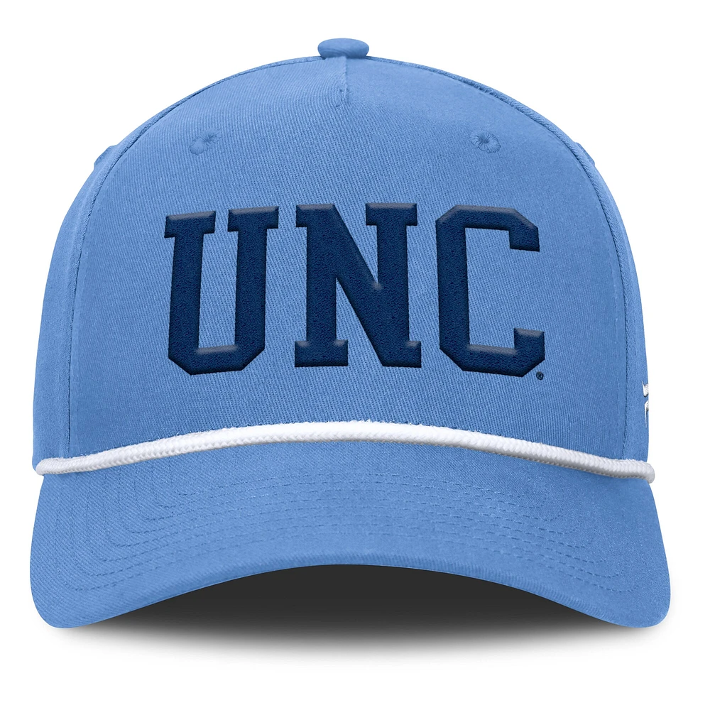 Men's Fanatics Carolina Blue North Carolina Tar Heels Foul Ball Rope Adjustable Hat