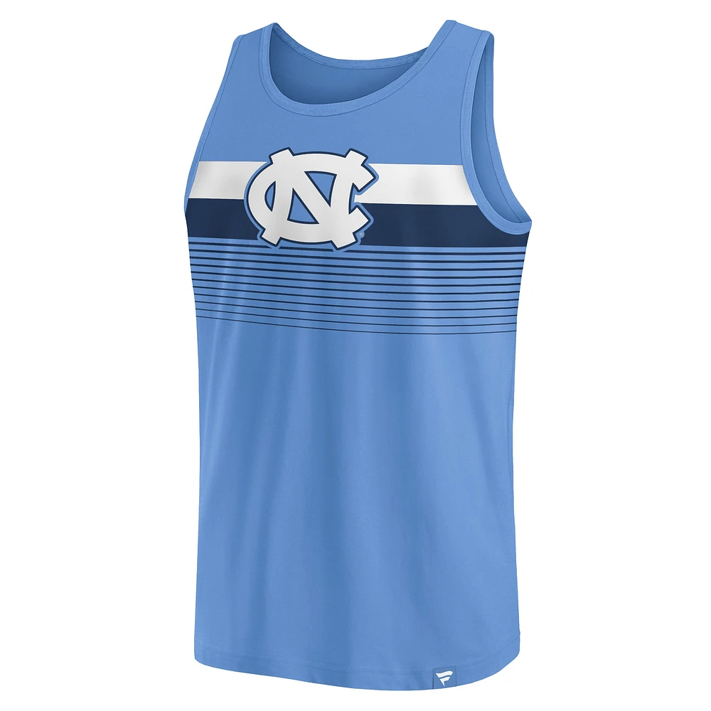 Débardeur Fanatics Carolina Blue North Tar Heels Wild Game pour hommes