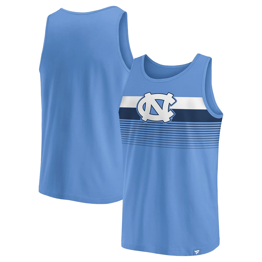 Débardeur Fanatics Carolina Blue North Tar Heels Wild Game pour hommes