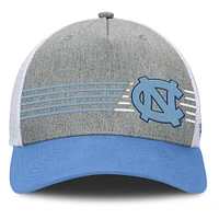 Casquette ajustable Fanatics pour hommes, gris chiné/bleu Caroline, North Carolina Tar Heels Profile Trucker