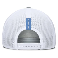 Casquette ajustable Fanatics pour hommes, gris chiné/bleu Caroline, North Carolina Tar Heels Profile Trucker